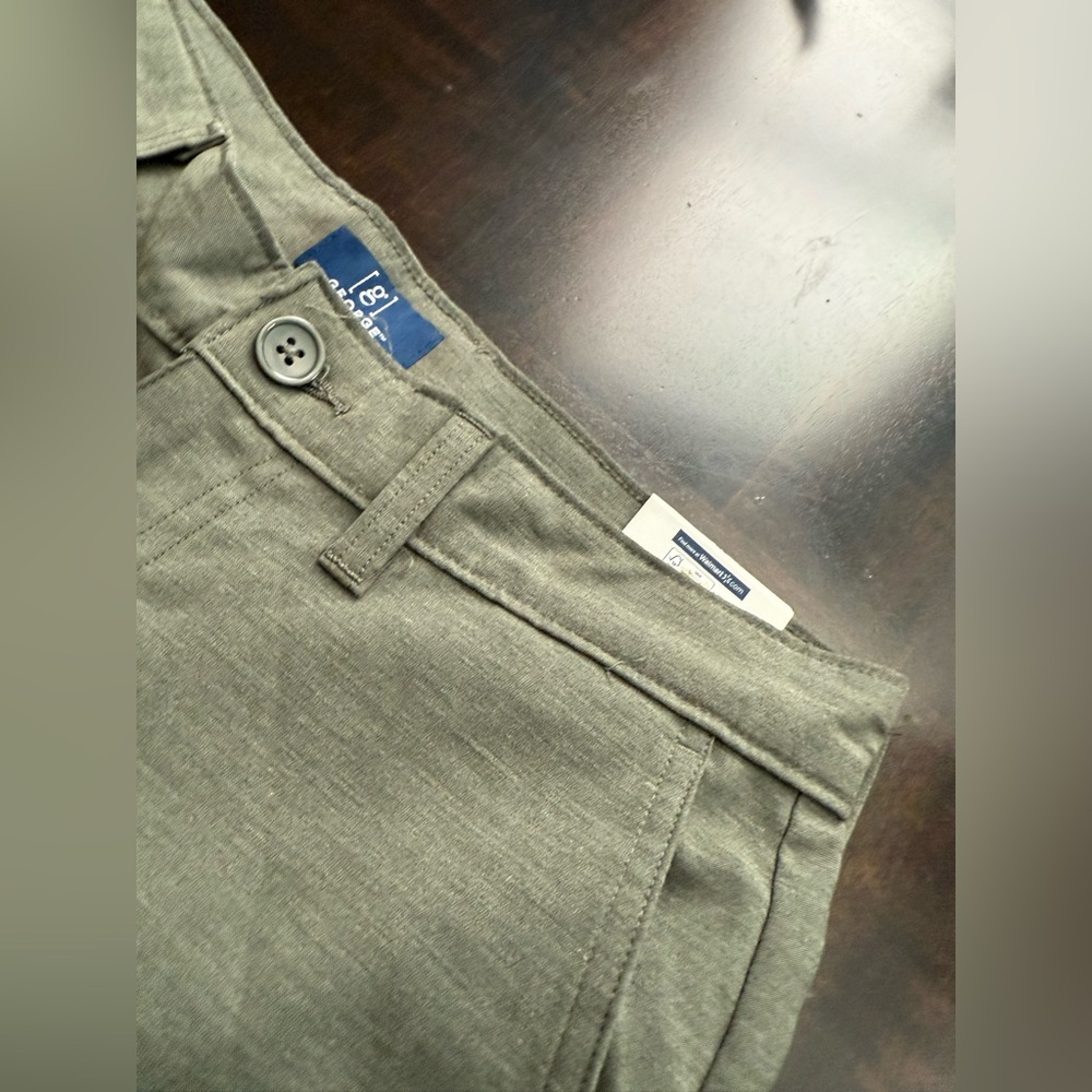 George Men's Olive Walk Shorts stretch Size 30 IPF30